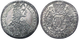 Austria, Olmütz, Karl III (1695-1711), Taler, 1707, Olmütz, Ag. 28,55 g, Slight polish, KM 378, A.XF