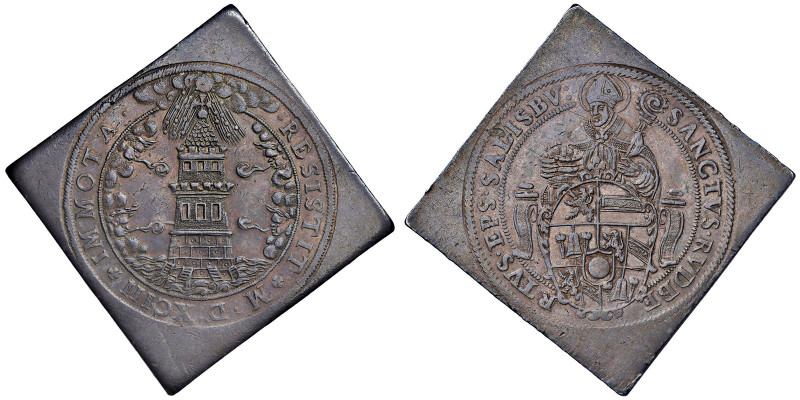 Austria, Salzburg, Wolf Dietrich Raitenau (1587-1612), 2 Taler Klippe, 1593, Sal...