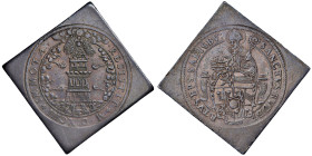 Austria, Salzburg, Wolf Dietrich Raitenau (1587-1612), 2 Taler Klippe, 1593, Salzburg, St.Rupert seated facing left, wearing nimbus crown, miter and e...