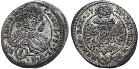 Austria, Holy Roman Empire (800/962 - 1806), Charles VI, Holy Roman Emperor (1711-1740), 1 Kreuzer, 1712, Graz, Ag. 0,90 g, Herinek 862, VF+