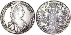 Austria, Holy Roman Empire (800/962 - 1806), Maria Theresia, Holy Roman Empress (1740-1780), 1/2 Taler, 1765, Hall, Ag. 13,97 g, Herinek 659, VF+