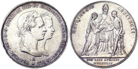 Austria, Austro-Hungarian Empire, Franz Joseph I (1848-1916), 2 Gulden, 1854, Vienna, Ag. 24,69 g, Fruehwald 1901, VF+