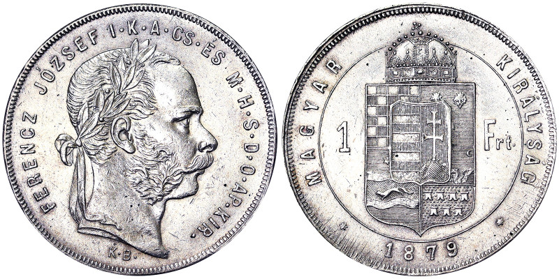 Austria, Austro-Hungarian Empire, Franz Joseph I (1848-1916), 1 Forint, 1879, Kr...