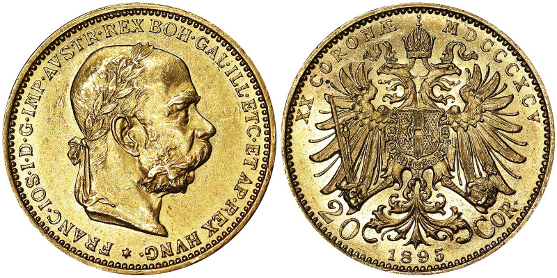 Austria, Austro-Hungarian Empire, Franz Joseph I (1848-1916), 20 Corona, 1895, V...