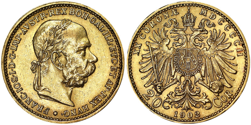 Austria, Austro-Hungarian Empire, Franz Joseph I (1848-1916), 20 Corona, 1902, V...