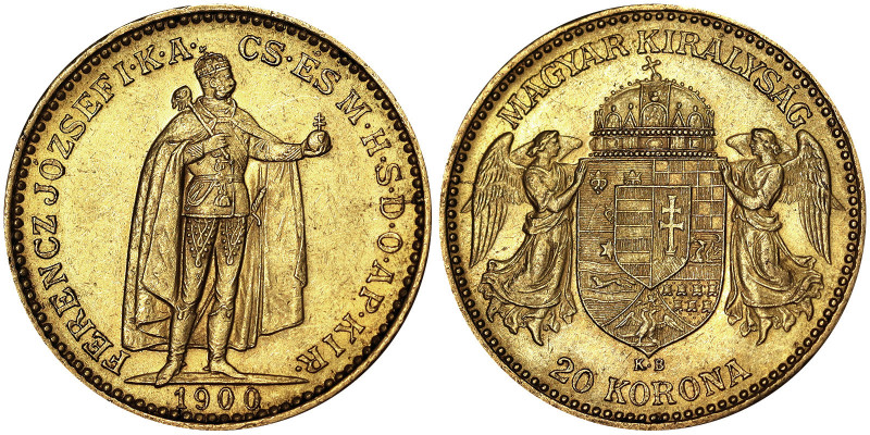 Austria, Austro-Hungarian Empire, Franz Joseph I (1848-1916), 20 Korona, 1900, K...