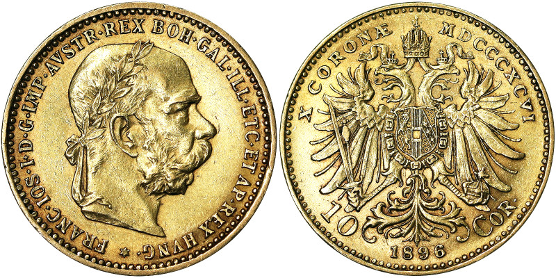 Austria, Austro-Hungarian Empire, Franz Joseph I (1848-1916), 10 Corona, 1896, V...