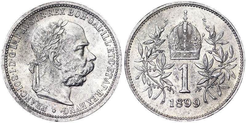 Austria, Austro-Hungarian Empire, Franz Joseph I (1848-1916), 1 Corona, 1899, Vi...