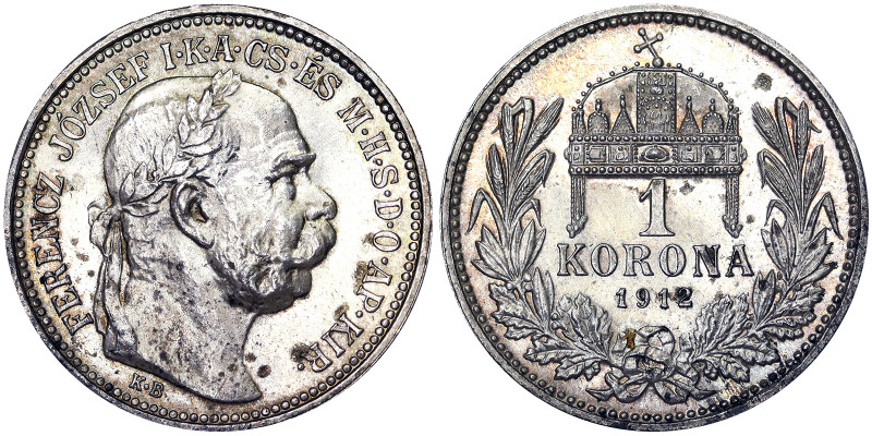 Austria, Austro-Hungarian Empire, Franz Joseph I (1848-1916), 1 Korona, 1912, Kr...