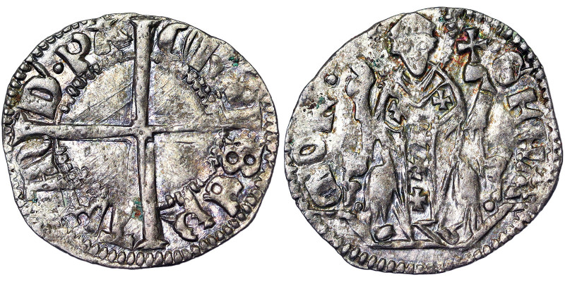 Italian States, Aquileia, Bertrando (1334-1350), Denaro, n.d., Aquileia, Ag. 1,1...