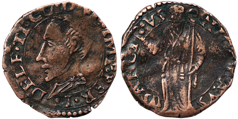 Italian States, Desana, Delfino Tizzone (1583-1598), Sesino, n.d., Desana, Cu. 0...