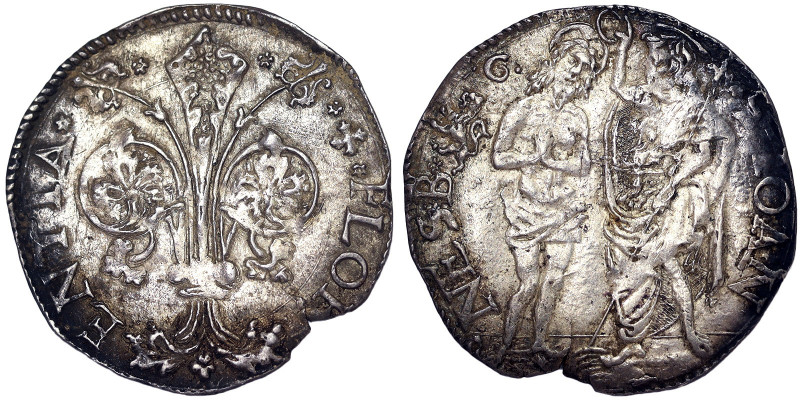 Italian States, Florence, Republic (1189-1532), Barile da 10 Soldi, 1512, Floren...