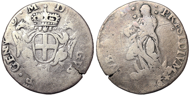 Italian States, Genoa, Republic Biennial Doges Phase III (1637-1797), 1 Lira, 17...