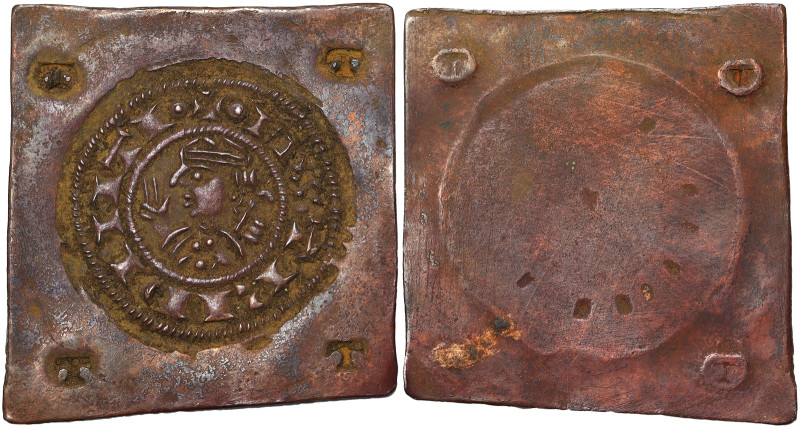 Italian States, Trento, Monetazione Vescovile (1235-1255), Pattern on copper foi...