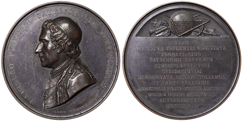 Italian States, Venice, Medal, 1828, Giovanni Ladislao Pyrker (1772-1847). Patri...