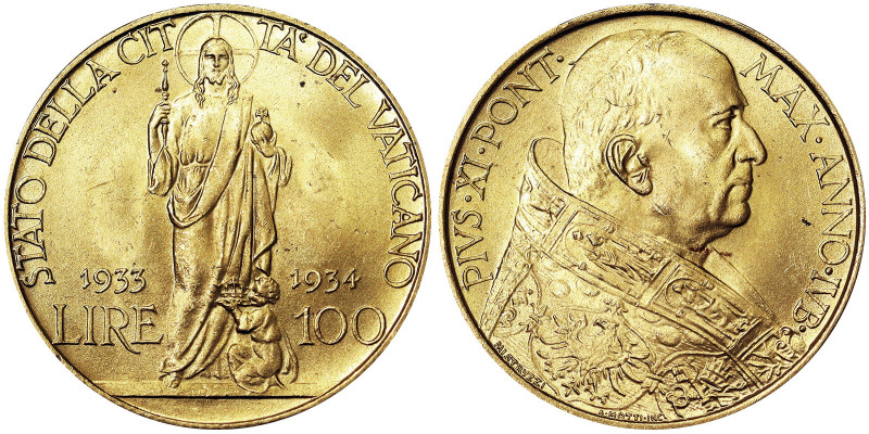 Vatican City (1929-date), Pio XI (1929-1939), 100 Lire, 1933-1934, Rome, Jubilee...