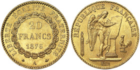 France, Third Republic (1870-1940), 20 Francs, 1876, A Paris, Au. 6,45 g, Fr. 533, A.UNC