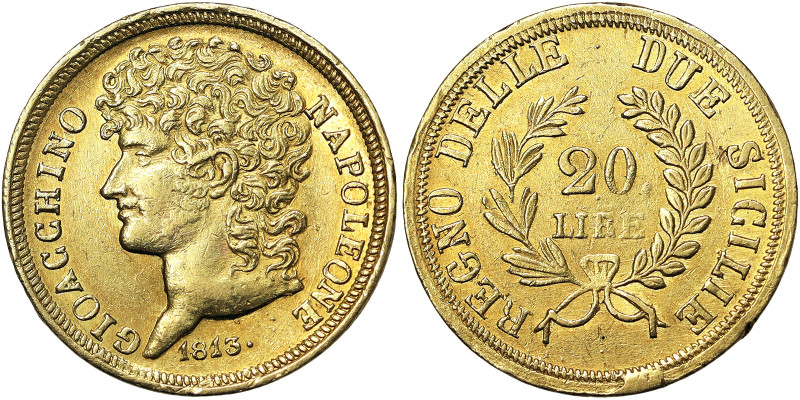 Italian States, Naples, Gioacchino Napoleone (1808-1815), 20 Lire, 1813, Naples,...