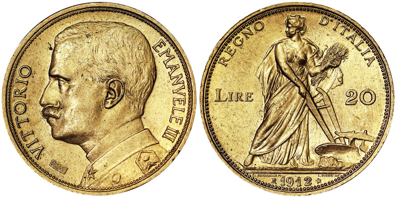 Italy, Kingdom of Italy, Vittorio Emanuele III (1900-1946), 20 Lire, 1912, Rome,...
