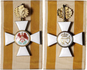 Deutsche Ausgaben bis 1945. 
Preußen, Königreich. Roter Adler-Orden II. Klasse mit Eichenlaub (Ausführung 1854-1918), Gold, Ritzmarke "W" (Johann Wag...