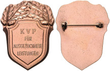 Ausgaben der DDR. 
Staatl. Auszeichnungen. 
Leistungsabzeichen der Kasernierten Volkspolizei, Buntmet. bronzefarben, Ersatzstück ohne Verleihungsnum...