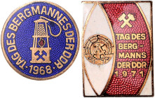 Ausgaben der DDR. 
Staatsrat, Ministerrat und Ministerien. 
Ministerium für Kohle u. Energie. Kompl. Sammlung der Abz. "Tag des Deutschen Bergmanns"...