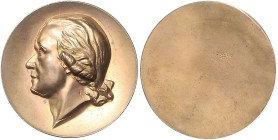Ausgaben der DDR. 
Staatsrat, Ministerrat und Ministerien. 
Ministerium für Volksbildung. Lessing-Medaille, einseitiger Abschlag in Bronze (wohl Mus...