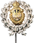 Ausgaben deutscher Organisationen, Firmen usw.. 
Bund Deutscher Militäranwärter (BDMA). Silberne Ehrennadel für 10-jährige Mitgliedschaft, Buntmetall...