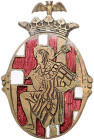 Ausländische Ausgaben. 
Spanien. Barcelona. Weltausstellung (Exposicion Internacional de Barcelona) 1929, Messing emaill., 35 x 24 mm, Rs. Metallclip...