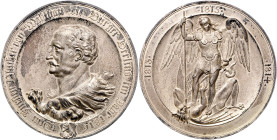 Deutsche Medaillen. 
Personenmedaillen. 
Blücher, Gebhard L. v. (1742-1819). Versilb. Eisengussmed. 1816, v. Karl Fr. Schinkel u. Anton Fr. König, d...