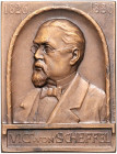 Deutsche Medaillen. 
Personenmedaillen. 
Scheffel, Joseph Victor v. (1826-1886). Einseitige Bronzeplakette o.J. (1926?), v. Mayer & Wilhelm, Stuttg....
