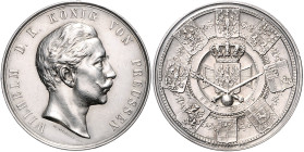 Deutsche Medaillen. 
Brandenburg-Preußen. 
Wilhelm II. 1888-1918. Silbermed. o.J. (1888), Vs. von Emil Weigand (für die Rs. Verwendung des Stempels ...