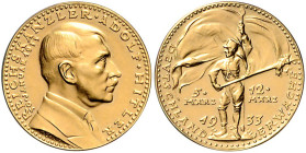 Medaillen von Karl Goetz. 
Goldmedaille 1933, "Deutschland erwache" (auf die Wahl Adolf Hitlers zum Reichskanzler), Brb. re./SA-Mann mit Hakenkreuz- ...