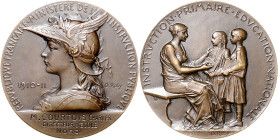 Akademie-, Universitäts- u. Schulmedaillen, Studentica. 
Frankreich. Ministerium für Volksbildung. Bronzene Prämienmed. für Lehrer, Schuljahr 1910-11...