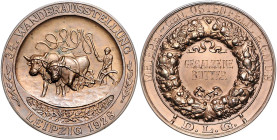 Medaillen auf Landwirtschaft, Gartenbau, Fischerei u. Bienen. 
Deutschland. Leipzig. Bronzene Prämienmed. der D.L.G. zur 34. Wanderausstellung 1928, ...