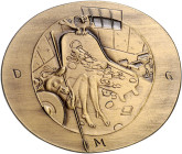 Medaillen auf Numismatik und Prägetechnik. 
ohne Ortsangabe. Einseit., bronz. Kupfermed. o.J. (1990), v. Hans Karl Burgeff b. Deumer/Lüdenscheid, als...