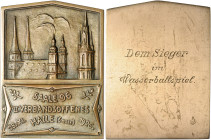 Medaillen u. Abzeichen zu Sportveranstaltungen. 
Halle (Saale). Schwimmverein "Saale 96", Siegerplakette des Wettkampfes: II. Verbandsoffenes 28. XI....