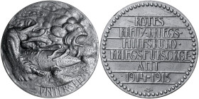 Ausländische Medaillen. 
Österreich. 
Franz Joseph I. 1848-1916. Zinkmed. 1915, v. Wilhelm Hejda, "Unter See" (auf den U-Boot-Einsatz im Mittelmeer)...