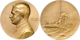 Ausländische Medaillen. 
Österreich. 
Franz Joseph I. 1848-1916. "Flotten-Medaille 1914-1915", hrsg. vom Österr. Flottenverein zugunsten der Kriegsf...