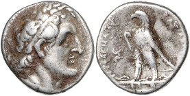 Münzen der griechischen Welt. 
Aegyptos. 
Ptolemaios II. Philadelphos, 285-246 vdZ. Tetradrachme, 13,62 g, Alexandria, diad. Bü. re./Adler auf Blitz...