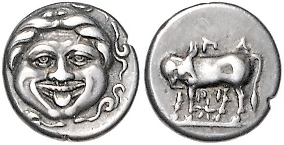 Münzen der griechischen Welt. 
Mysia/Parion. 
Hemidrachme, 2,40 g, 350-300 vdZ...