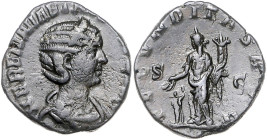 Römische Münzen. 
Kaiserzeit. 
Herennia Etruscilla (Gattin des Trajan Decius). Sesterz, 14,09 g, Rom, diad. u. drap. Bü. re./Fecunditas n. li. stehe...