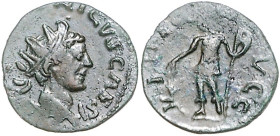 Römische Münzen. 
Kaiserzeit. 
Tetricus I. 271-274. Antoninian, Gallien, 1,91 g, drap. u. gepanz. Bü. re. mit Strahlenkrone/Virtus n. li. stehend, i...