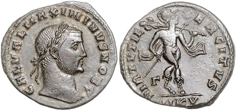 Römische Münzen. 
Kaiserzeit. 
Maximinus Daia (Daza) 305-313. Follis, als Caes...