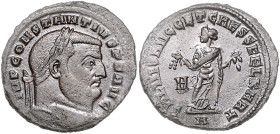 Römische Münzen. 
Kaiserzeit. 
Constantinus I. 306-337. Follis, Karthago, 9,73 g, diad., drap. u. gepanz. Bü. re./SALVIS AVGG ET CAESS FEL KART, Kar...