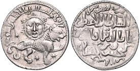 Arabische Welt. 
Seldschuken von Rum, Kay Khusraw II., 1. Reg.-Zeit 1237-1246. AR-Dirham, 2,99 g, Konya, AH 640 (= 1242/43), "Löwe und Sonne"-Typ, mi...