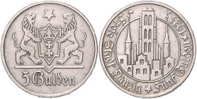 Danzig, Freie Stadt. 
5 Gulden 1923. Jaeger&nbsp;D&nbsp;9. . 

winz. Rf., ss