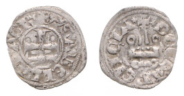 Kreuzfahrerstaaten. 
Achaea (Fürstentum). 
Isabelle de Villehardouin 1297-1301. Denar (Denier Tournoise) o.J., 0,75 g. . 

f. ss