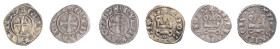 Kreuzfahrerstaaten. 
Athen (Herzogtum). 
Guy II. de la Roche 1287-1308. Drei Stück Denare (Denier Tournoise) o.J., nach französischem Vorbild. . 
...