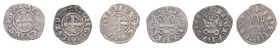 Kreuzfahrerstaaten. 
Athen (Herzogtum). 
Guy II. de la Roche 1287-1308. Drei Stück Denare (Denier Tournoise) o.J., nach französ. Vorbild. ähnliches ...